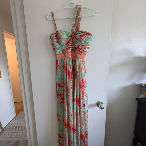 BCBGMaxAzria Floral Maxi Dress - Red and Green - Picture 6 of 7